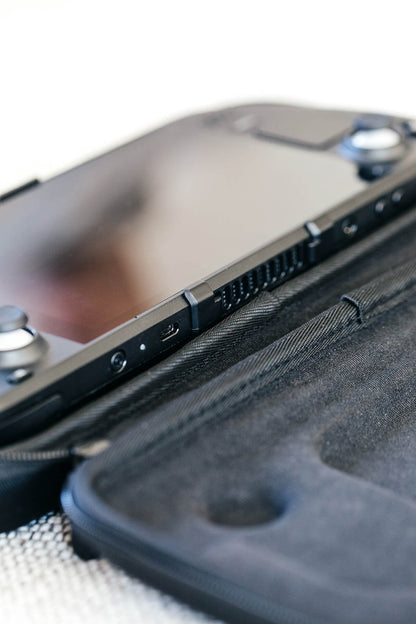 The Deckmate Grip is so slim it fits in your carrying case as shown here.